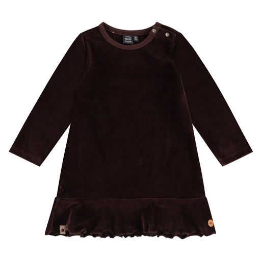 Babyface - girls dress long sleeve - brown - BBE22508776