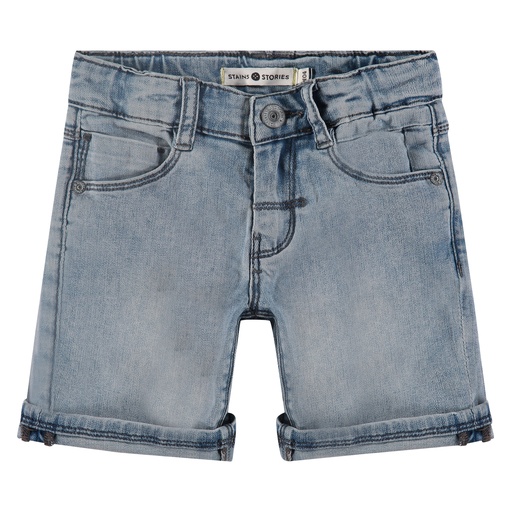 Babyface - boys denim short - medium blue denim - BBE24207243