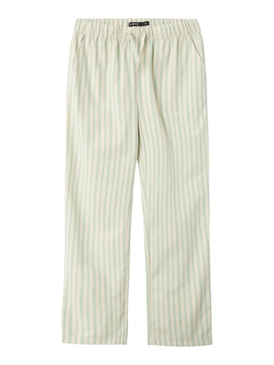 LMTD - NLF TIPSY STRAIGHT PANT - Turtledove Crème de menthe stripes