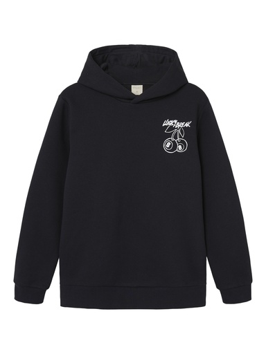 LMTD - NLM LUCKY LS SWEAT W. HOOD - Black