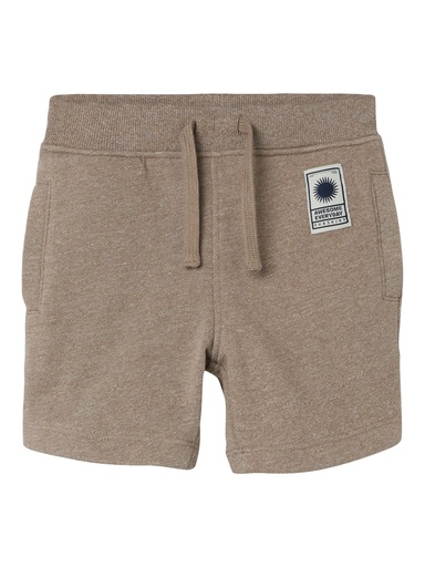 NAME IT MINI - NMM FALL SWEAT LONG SHORTS UNB - Fungi Melange