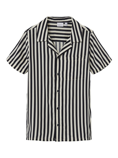 NAME IT KIDS - NKM FERANE SS SHIRT BOX NOOS - Dark Sapphire Stripes