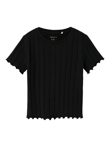 NAME IT KIDS - NKF NORALINA SS CROP TOP NOOS - Black