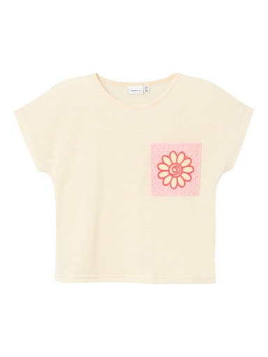 NAME IT KIDS - NKF FILIPSEN SS LOOSE SHORT TOP - Jet Stream