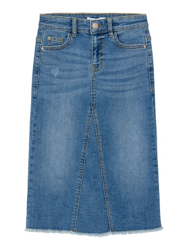 NAME IT KIDS - NKF KYLIE WIDE LONG DNM SKIRT 4641-MD D - Medium Blue Denim