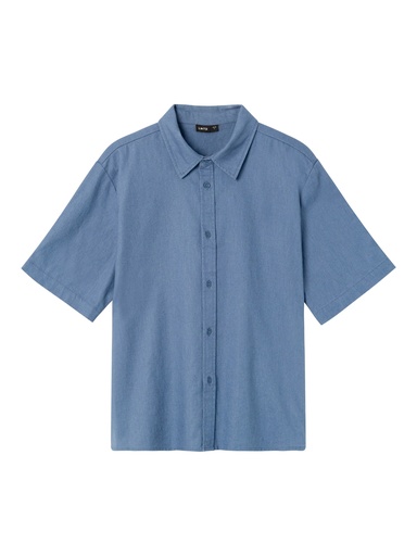 LMTD - NLN HILL SS LINEN SHIRT - Vintage Indigo