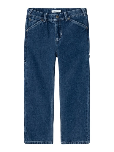 NAME IT KIDS - NKM RYAN STRAIGHT JEANS 4525-IM L NOOS - Dark Blue Denim STRONG