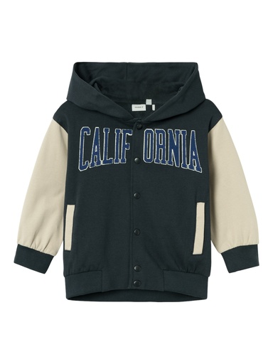 NAME IT MINI - NMM KEBASTIAN SWEAT LOOSE CARD WH UNB - Dark Sapphire