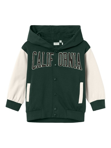 NAME IT MINI - NMM KEBASTIAN SWEAT LOOSE CARD WH UNB - Pine Grove