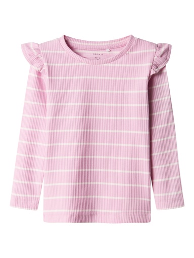 NAME IT MINI - NMF KIANNA LS XSL TOP - Pastel Lavender Festival Bloom