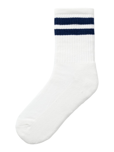 NAME IT KIDS - NKM KIM TERRY FROTTE SOCK - Bright White Blue Print