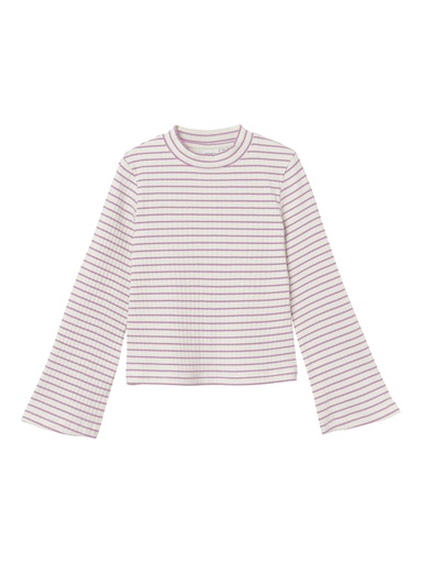 NAME IT KIDS - NKF KALONE LS SHORT TOP - Jet Stream Pastel Lavender