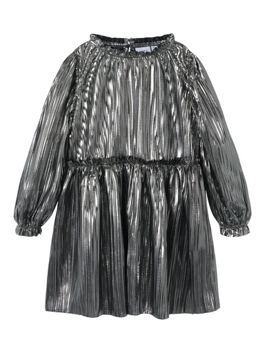 NAME IT MINI - NMF RITALLICA LS DRESS PB - Silver Colour