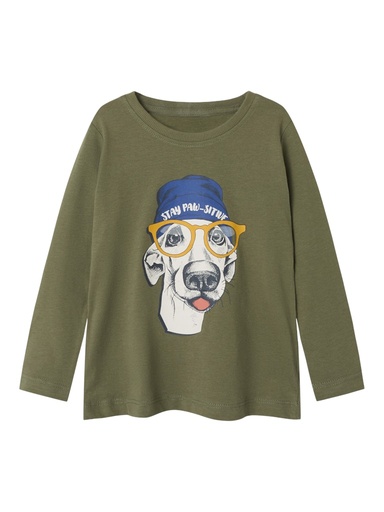 NAME IT MINI - NMM ORINDO LS TOP PB - Deep Lichen Green