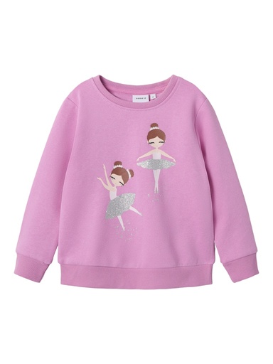 NAME IT MINI - NMF OMIANA LS BRU SWEAT PB - Fuchsia Pink