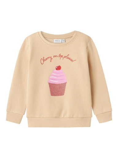NAME IT MINI - NMF OMIANA LS BRU SWEAT PB - Irish Cream
