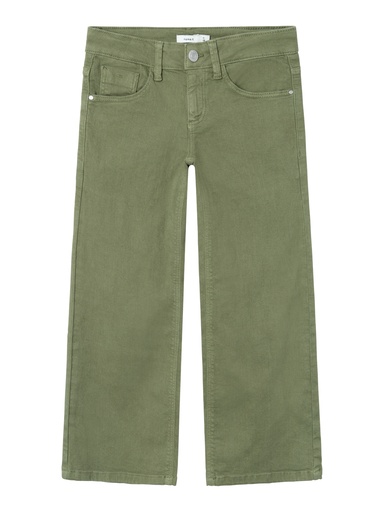 NAME IT KIDS - NKF ROSE WIDE TWI PANT 1115-TP NOOS - Deep Lichen Green