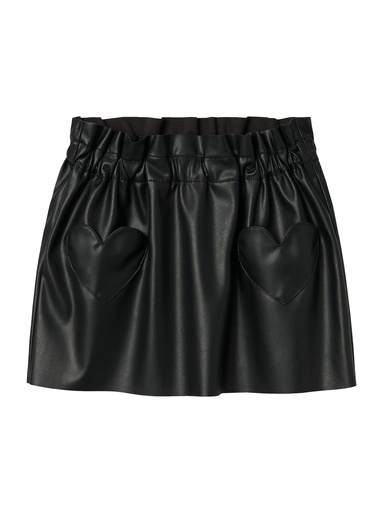 NAME IT MINI - NMF SIANINA PU SKIRT - Black