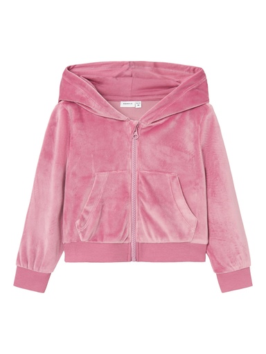 NAME IT MINI - NMF STEPHANIE NREG LS VEL CARD WH - Mauve Orchid