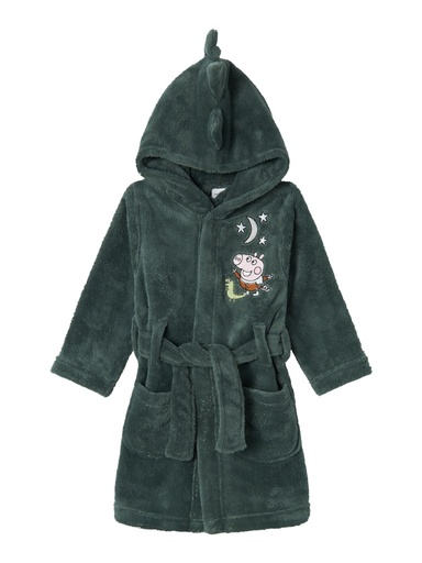 NAME IT MINI - NMM OMBER PEPPA BATHROBE WH CPLG - Dark Forest