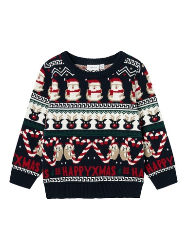 NAME IT MINI - NMN RILLE LS KNIT - Dark Sapphire