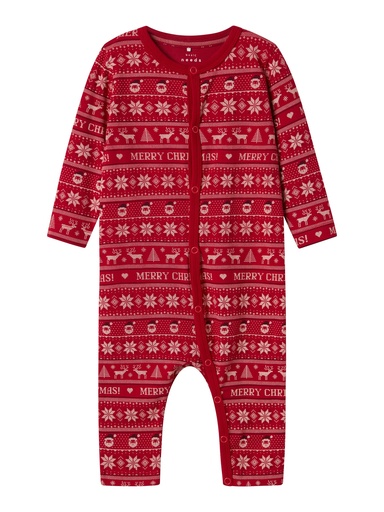 NAME IT BABY - NBN VISMAS LS NIGHTSUIT - Jester Red Merry Christmas
