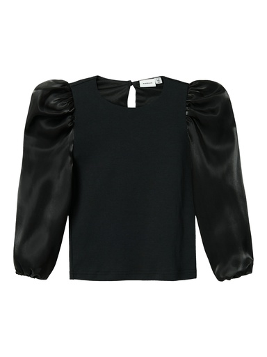 NAME IT KIDS - NKF RIKKELINE LS TOP - Black