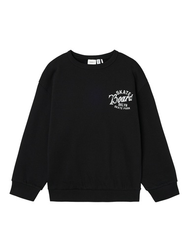 NAME IT KIDS - NKM RIMIA LS RLX SWEAT BRU - Black