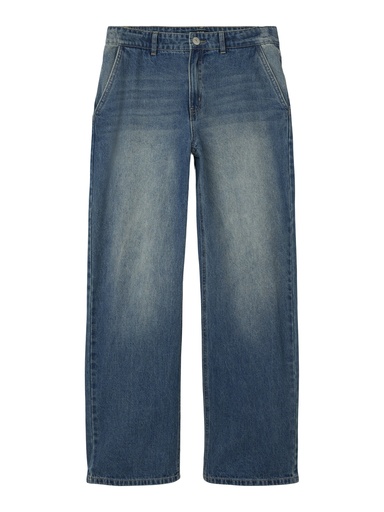 LMTD - NLM DIRTOIZZA DNM LOOSE PANT - Medium Blue Denim DIRTY WASH