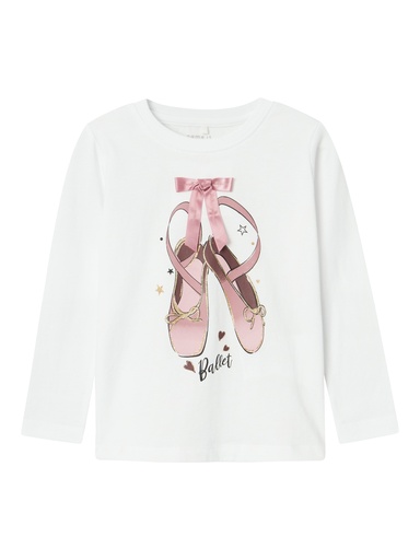 NAME IT MINI - NMF RHEA NREG LS TOP BOX - Bright White