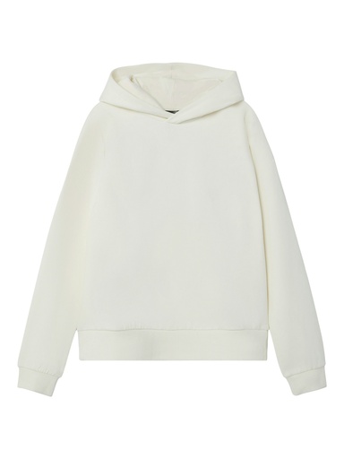 LMTD - NLF HERRY LS SWEAT W HOOD - White Alyssum Ebb And Flow