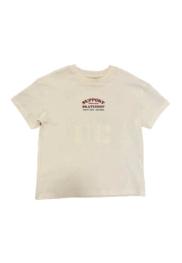 NAME IT KIDS - NKM LASSO NREG SS TOP - White Swan RED