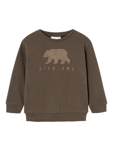 NAME IT MINI - NMM OBEAR NREG SWEAT UNB - Bracken