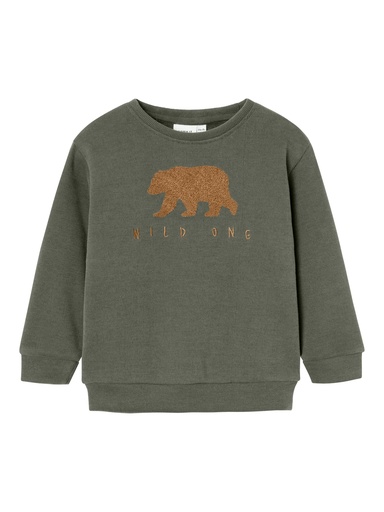 NAME IT MINI - NMM OBEAR NREG SWEAT UNB - Tea Leaf