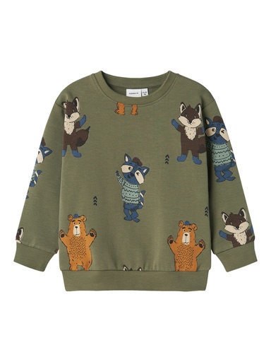 NAME IT MINI - NMM OLANDER NREG LIGHT SWEAT BRU - Tea Leaf