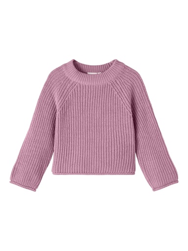 NAME IT MINI - NMF VENJA LS LOOSE SHORT KNIT - Mauve Orchid