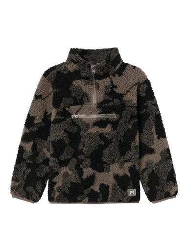 NAME IT KIDS - NKM OGULE RLX TEDDY PULLOVER - Black LEAFLESS TREE