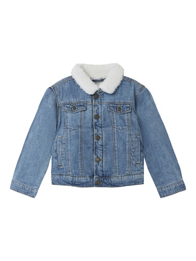 NAME IT MINI - NMM JACK TEDDY DNM JACKET 1101-OV N - Medium Blue Denim
