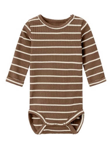 NAME IT BABY - NBM NULLER R LS BODY - Pecan Pie