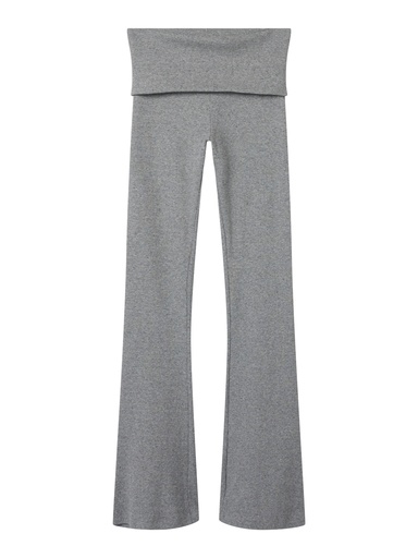 LMTD - NLF KULA BOOTCUT RIB PANT - Grey Melange