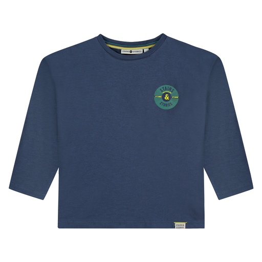 Stains & Stories - boys t-shirt long sleeve - blue - SSA24407659