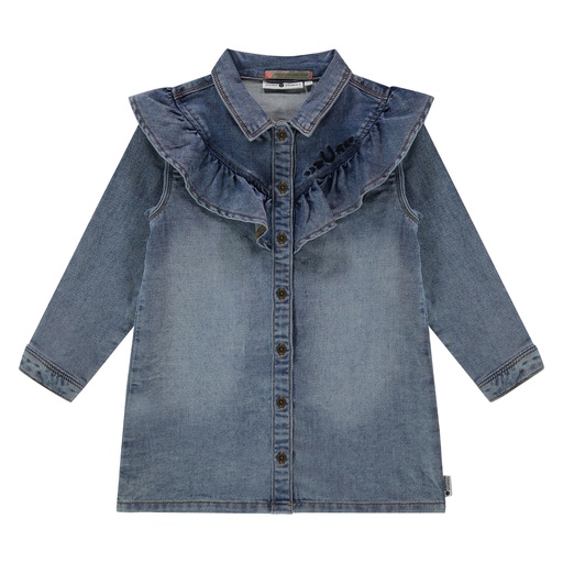 Stains & Stories - girls denim dress - mid blue denim - SSA24508774