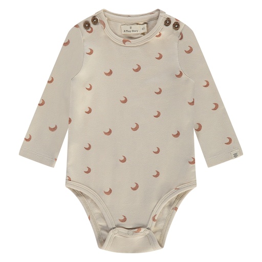 A Tiny Story - baby romper long sleeve - pearl - TIN24429636