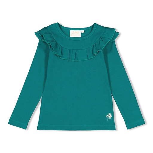 Jubel - Longsleeve ruches - Girls Club - Teal - 91600397