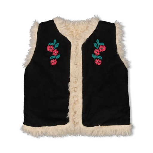 Jubel - Omkeerbaar gilet suède look teddy - Girls Club - Antraciet - 91200015