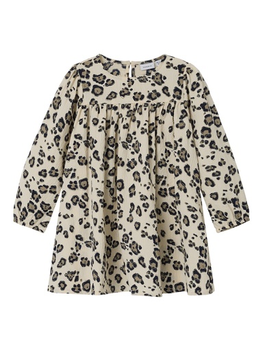 NAME IT MINI - NMF POLLY LS DRESS AOP - Summer Sand
