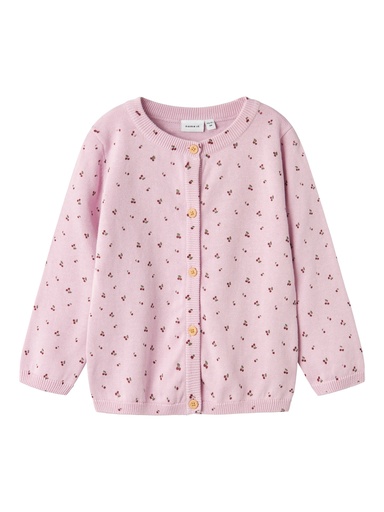 NAME IT MINI - NMF BASINE LS KNIT CARD - Winsome Orchid