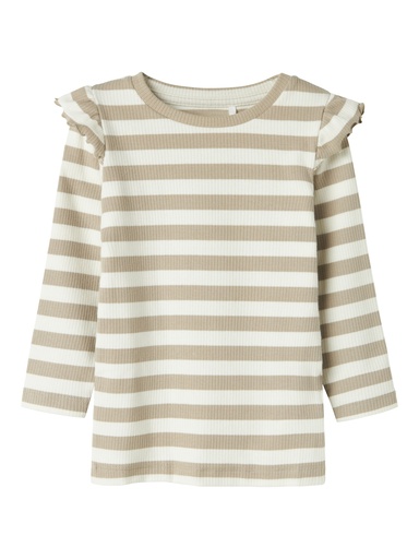 NAME IT MINI - NMF TAIA SLIM LS TOP - Pure Cashmere Cloud Dancer