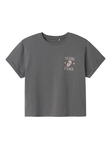 NAME IT KIDS - NKF JILL ROLLINGS SS NREG TOP BOX UNV - Lava Smoke