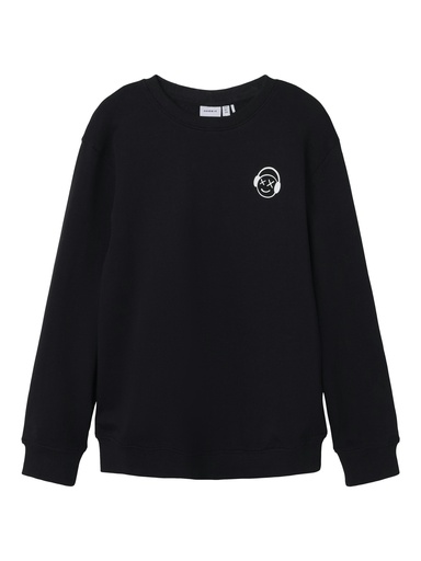 NAME IT KIDS - NKM BEARNE LS NREG SWEAT UNB - Black CLOUD DANCER